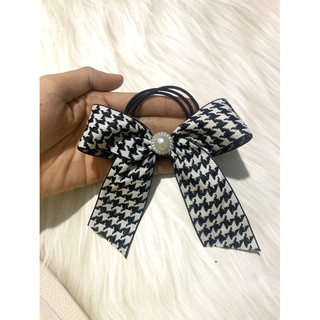 Cột tóc handmade nơ sọc kiểu dáng xinh xắn CT02