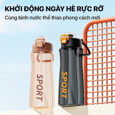 [Gift]Dung tích lớn cùng bình nước thể thao phong cách mới