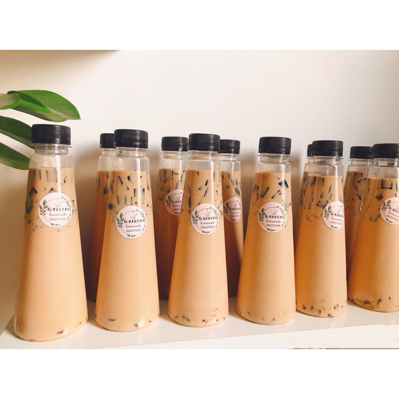 (Sỉ 30-50-100) Chai Nhựa Tam Giác Đựng Trà Sữa 330ml - Chai Hình Tháp. Có Test Kiểm Định Chất Lượng