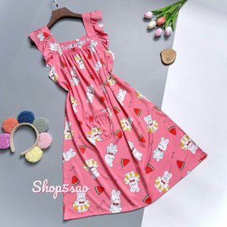 Váy lanh - Đầm tole mặc nhà SHOP5SAO dây bản [CÓ BIGSIZE