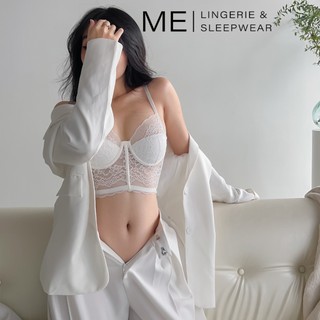   Outlet  Áo Bra Ren Corset Croptop Cup Chéo Có Mút Nâng Ngực Sang Chảnh Mix cùng Blazer Áo Vest Mùa Thu Me Melingerie 