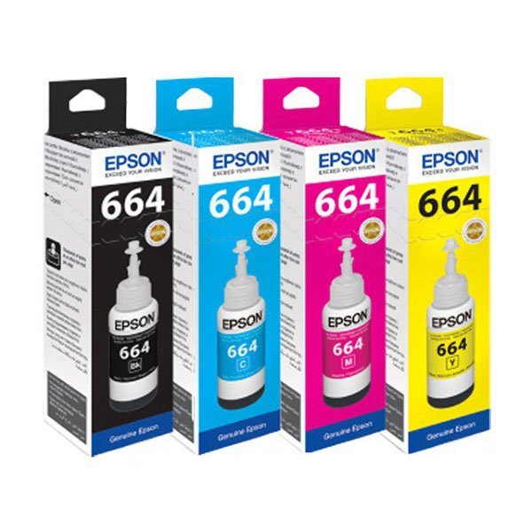 Mực in Epson T664 - hàng chính hãng Epson - Dùng cho máy Epson L100 / 110 / 200 / 210 / 220 / 300 / 