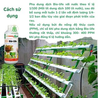 Dung Dịch Thủy Canh Bio Life, Chuyên Cho Cây Thủy Sinh, Cây trồng thủy, Trồng Trong Nước Vuonbabylon - Chai 1L