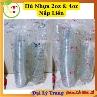 ( SET 500 ) Hủ sốt nắp liền 60ml , 100ml đựng sốt , đựng nước chấm , đựng panacotta _ đại lý trang