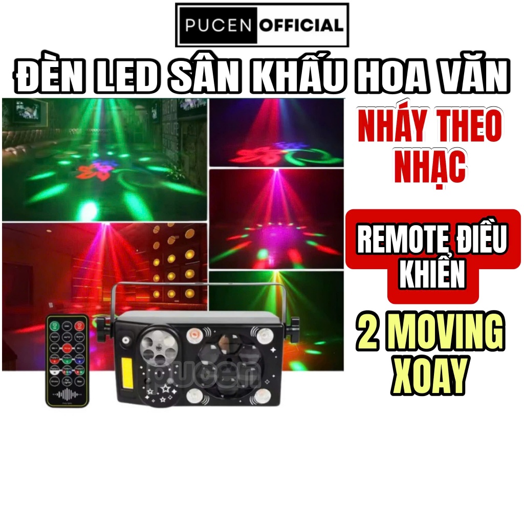 Đèn LED hoa văn 2024 cao cấp PUCEN cho sân khấu, đèn laser,  sân khấu nhiều hiệu ứng cho vũ trường v