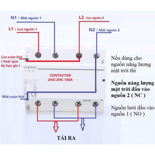 Khởi động từ công tắc tơ 100A 2No 2Nc chuyển mạch nhanh làm ATS không gây mất điện, cầu dao đảo chiều, át đảo chiều