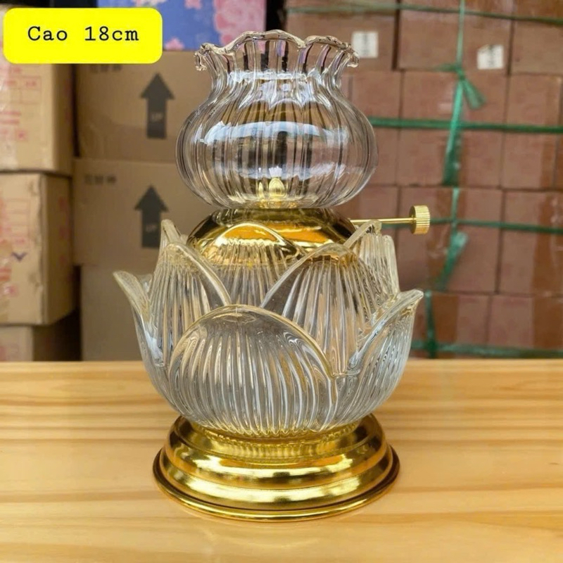 [Hàng Đẹp Giá Rẻ] Đèn Dầu Sen PhaLe Hàng Nhập Cao 14cm-16cm-18cm Mẫu Bán Chạy