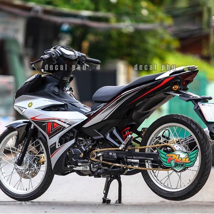 Tem rời Exciter 150 đen bạc LC (V)