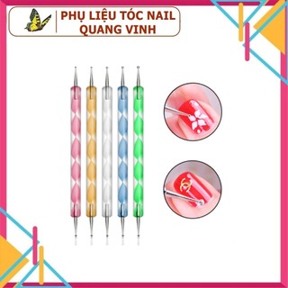 Sét 5 cây chấm bi làm nail cán nhựa
