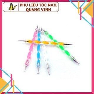 Sét 5 cây chấm bi làm nail cán nhựa