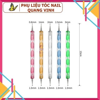 Sét 5 cây chấm bi làm nail cán nhựa