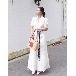Đầm Dài Dáng A Tay Bồng Nữ WHITE ANT 121600010 Hàng Thiết Kế Cao Cấp