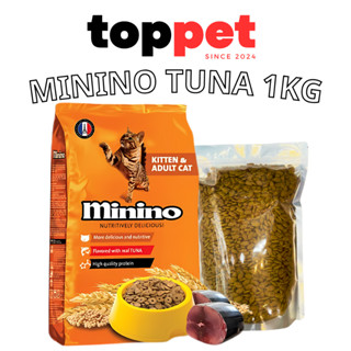 Hạt cho mèo MININO CÁ NGỪ TÚI 1KG. Thức ăn khô cho mèo Minino Tuna
