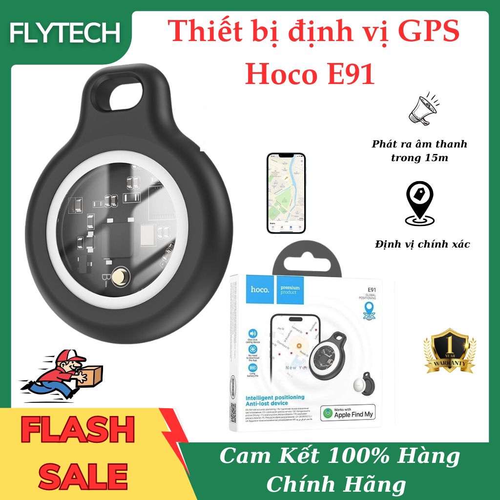Thiết bị định vị GPS Hoco E91 Chính Hãng - Theo dõi vật nuôi , đồ dùng hiệu quả , theo dõi qua App