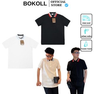 Áo polo bbr contrast collar nam nữ form rộng vải cotton cá sấu hot trend hàng QC cao cấp