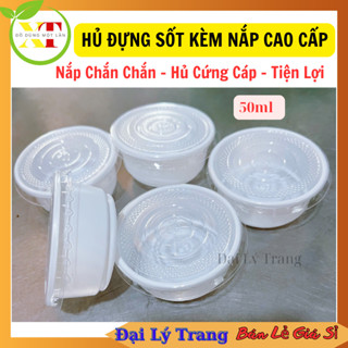 100 Hủ Đựng Sốt 50ML HS55 Đựng Nước Sốt , Nước Chấm , Chén Tương , Hủ Sốt 50ML , Hủ Sốt Kèm Nắp