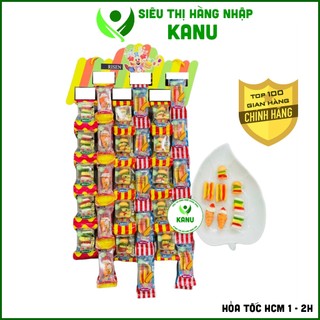  Lốc 60 gói  Kẹo dẻo Mini Gummy Risen Mỹ cho bé ăn vặt khám phá vui  hotdog hamburger kem ốc quế Sandwich  