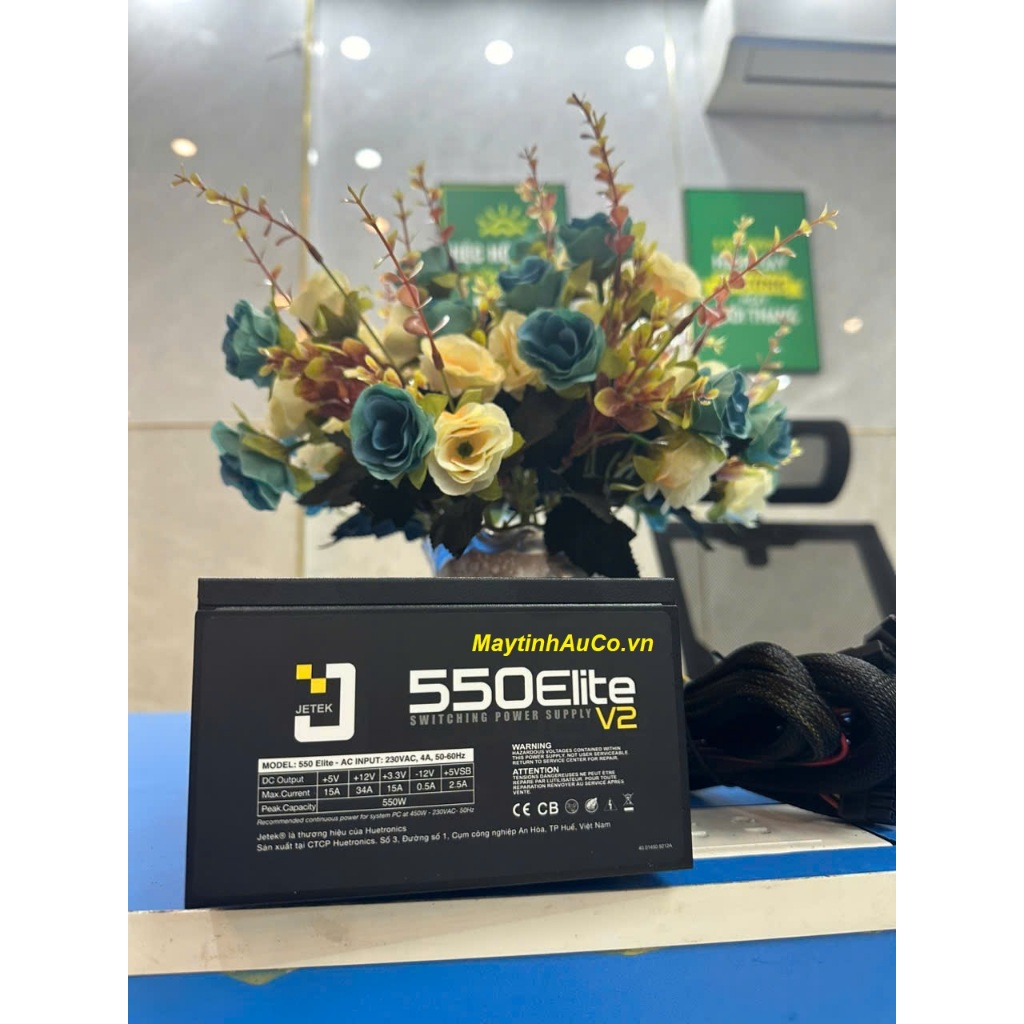 Nguồn máy tính Jetek 550Elite V2 550W , Hàng Chính hãng bảo hành 24 tháng , chất lượng đỉnh cao
