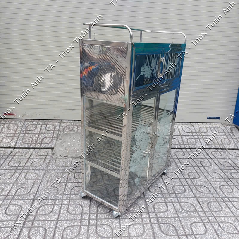 Tủ chén inox, tủ đựng chén bát inox TCTA80