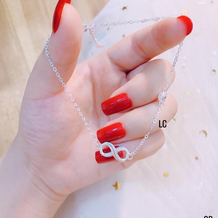 Lắc chân vô cực bạc ta LINH MIU SILVER
