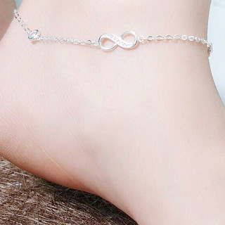 Lắc chân vô cực bạc ta LINH MIU SILVER