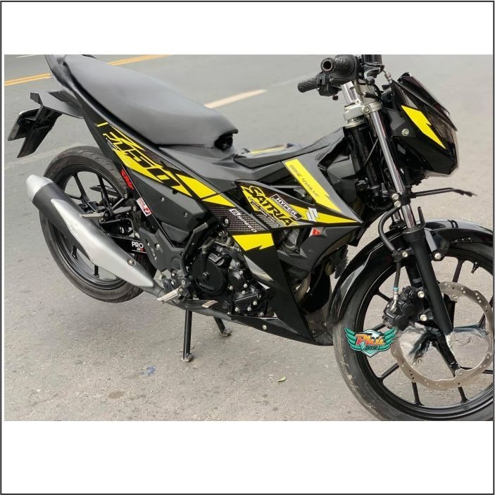 Tem Rời Satria vàng đen nhám (C)