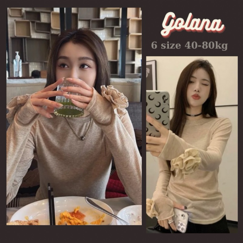 Áo Thun Nữ Dài Tay Đính Nơ Chất Thun Giấy Siêu Nữ Tính BORA -Tặng kèm Nơ ngoài  ( có bigsize)