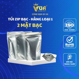  1KG Túi Zip Bạc Đáy Đứng Túi Zip 2 Mặt Bạc đựng thực phẩm Đầy Đủ Kích Thước & Trọng Lượng 