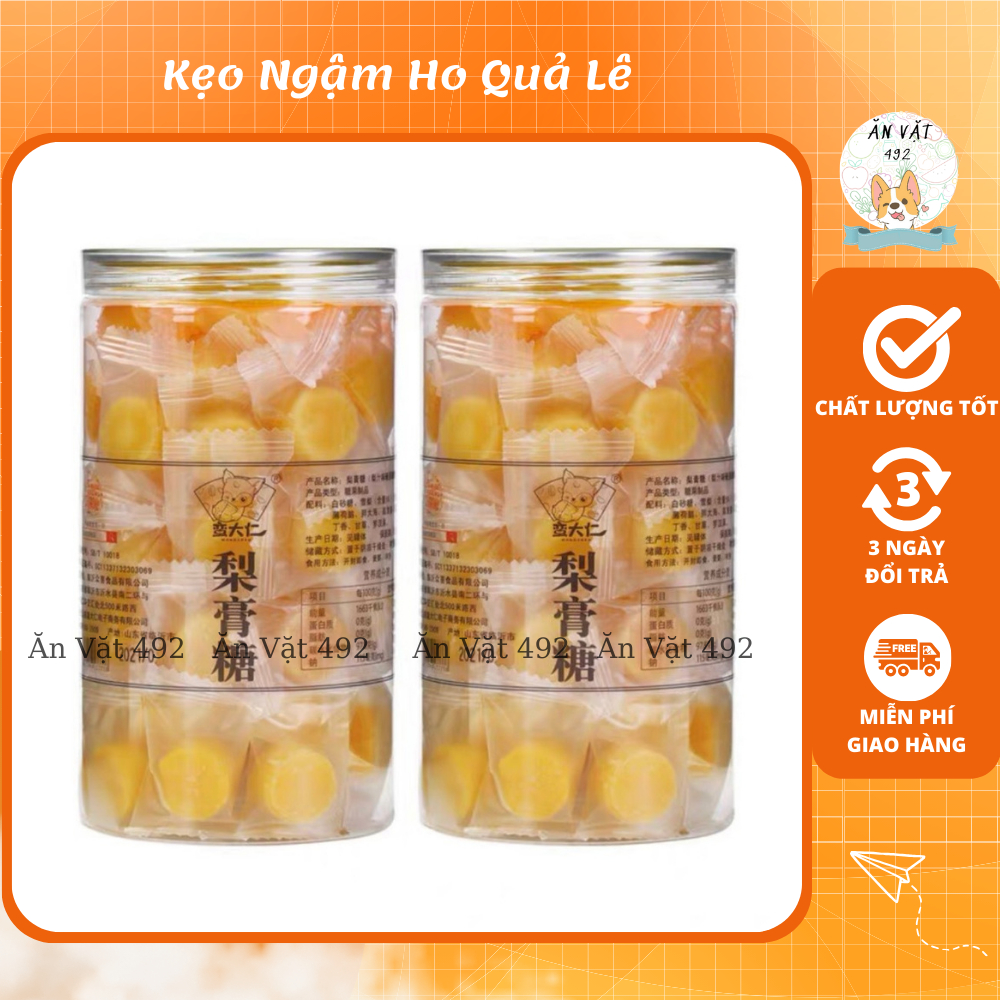 Kẹo Lê Bạc Hà, Kẹo Ngậm Ho Quả Lê, Kẹo Lê Tây Tạng Giúp ấm cổ họng giảm ho thơm miệng - Ăn Vặt 492