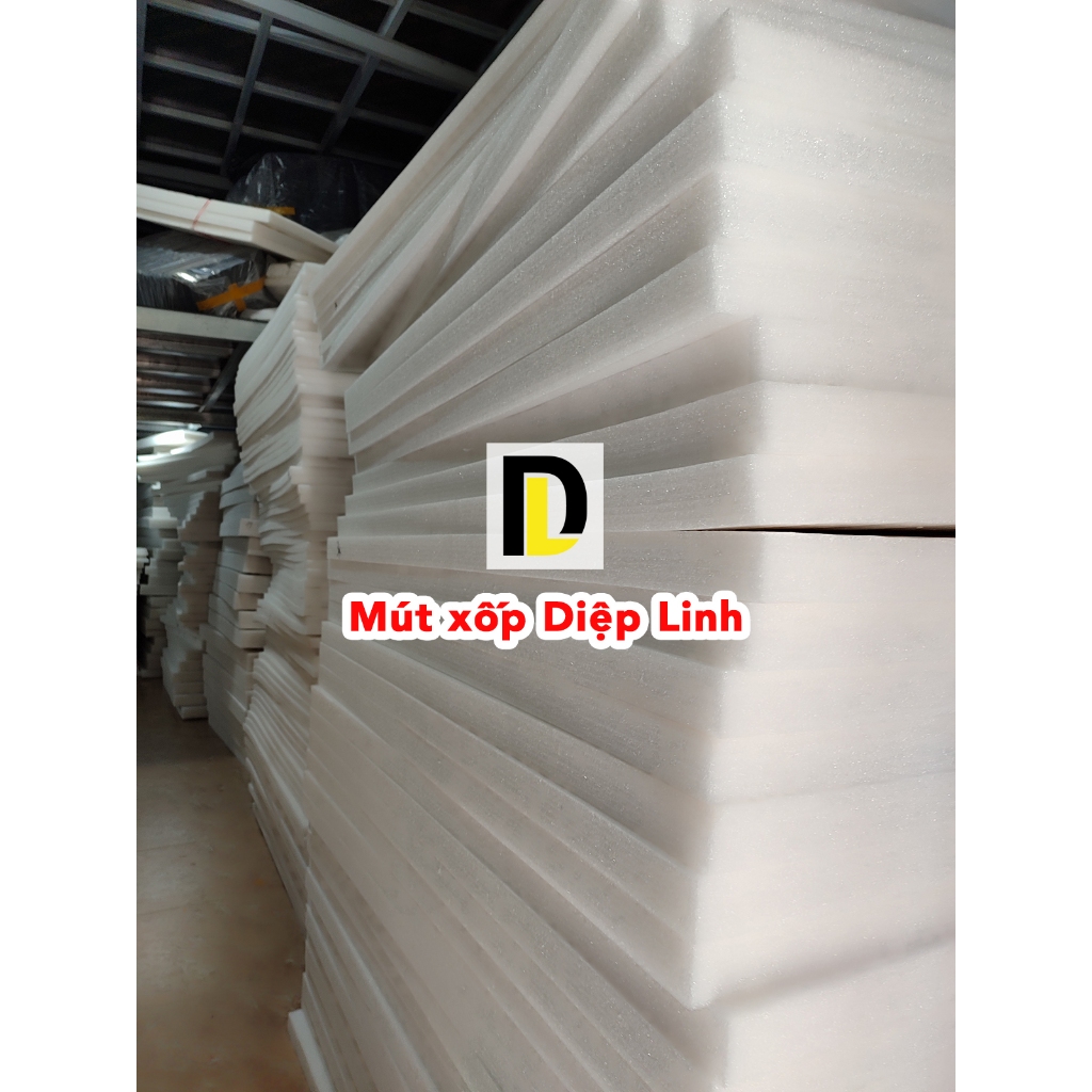 Xốp PE foam, xốp cắm hoa kt dài 150cm, rộng 64cm, dày 3cm 5cm 7cm - đóng gói bảo vệ hàng hóa, làm đệ