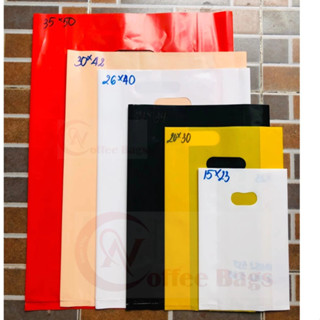 {1Kg/size} túi PE bóng dẻo dai loại tốt (màu: đỏ - đen - trắng - xanh lá - vàng, cam đào, tím nhạt, hồng phấn...)