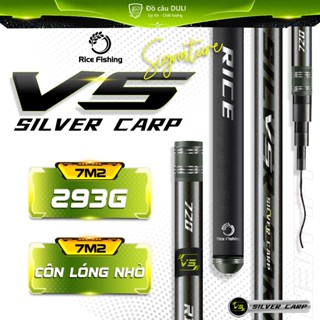 Cần câu đài V5 SILVER CARP RiceFishing chất liệu carbon cao cấp chuyên câu cá chép, cá mè CC-34