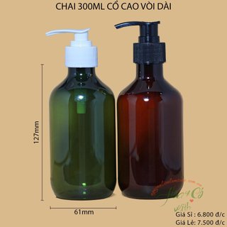 CHAI 300ML CỔ CAO VÒI DÀI