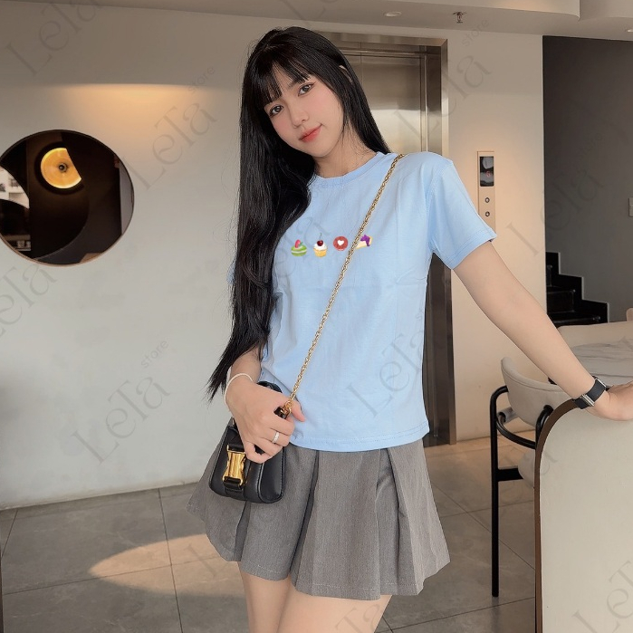 Áo Thun Form Fit Mẫu CAKE. Áo Baby Tee Chất Cotton Co Giãn, Thoải Mái | BigBuy360 - bigbuy360.vn