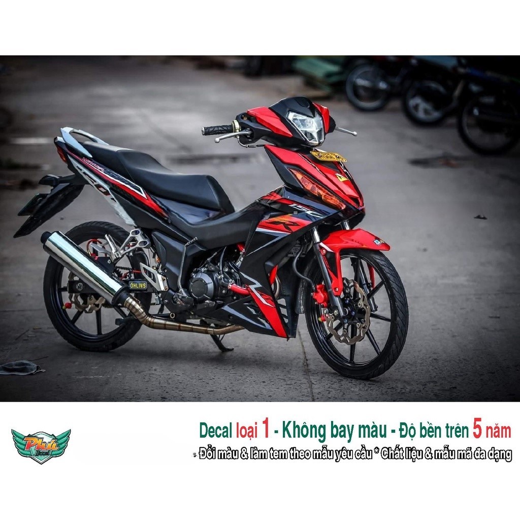 Tem rời xe Winner R đỏ đen (C)