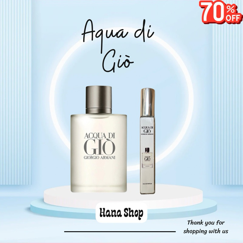[Chiết 10ml] Nước Hoa Nam Giorgio Armani Acqua Di Gio Pour Homme nam tính, năng động - Hana Shop