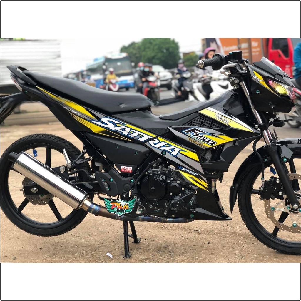 Tem Rời Satria Đen vàng xám (F)