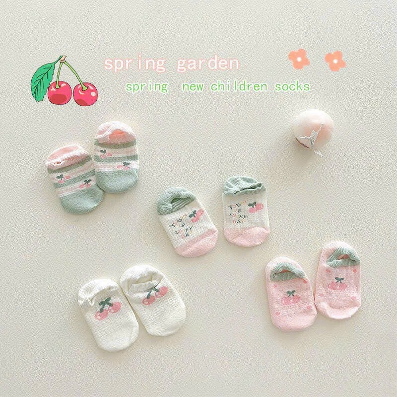 Set 4 đôi vớ/tất len lướI cho bé size từ 1-12 tháng