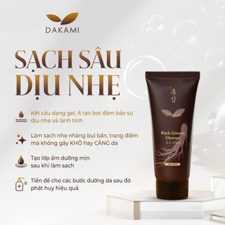 Sữa Rửa Mặt Nhân Sâm Đen Dakami Chính Hãng 50ml