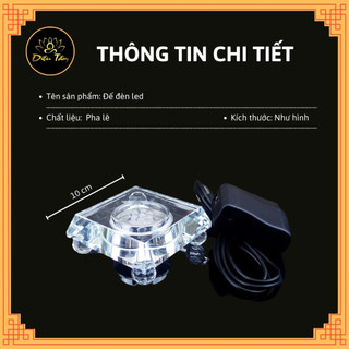 Đế đèn led pha lê đổi màu làm sáng tượng, trang trí