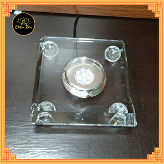 Đế đèn led pha lê đổi màu làm sáng tượng, trang trí