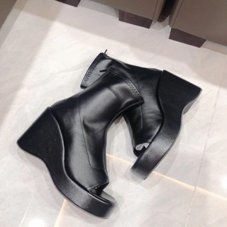 GIÀY BOOT DA ĐẾ XUỒNG 10 PHÂN QUAI DA HỞ MŨI CÁ TÍNH - GIÀY SANDAL NỮ MŨI VUÔNG CÁ TÍNH