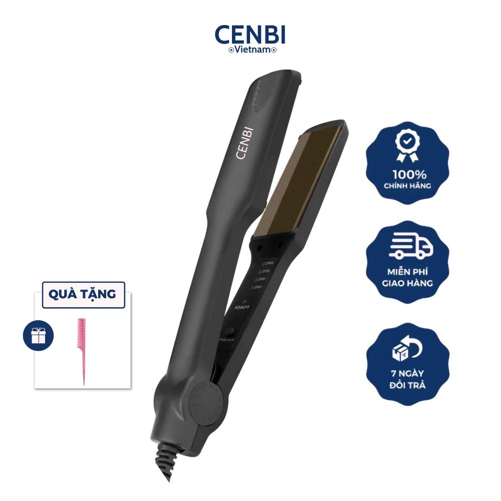 Máy duỗi tóc ép thẳng tóc 4 mức nhiệt CENBI Dụng cụ tạo kiểu, làm đẹp, là thẳng tóc đẹp
