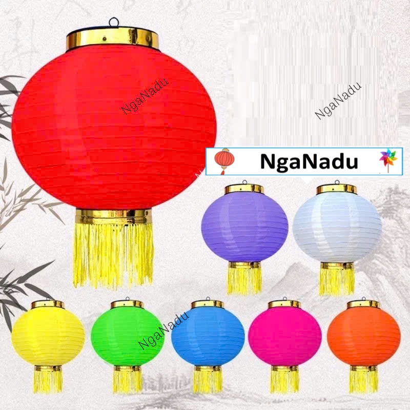 Đèn Lồng Vải Có Tua Rua trang Trí Tết Trung Hoa,Nhật Bản,nhà hàng,quán cà phê,trà sữa,nhà Chùa,lễ hội