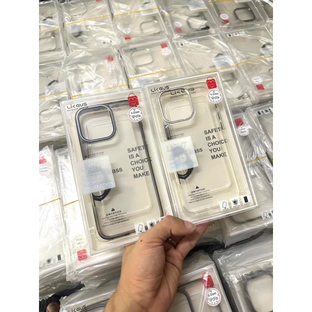 Ốp Lưng Kính siêu trong suốt LIKGUS K-Glass Case IPhone 16 Pro/16 Pro max chống ố màu