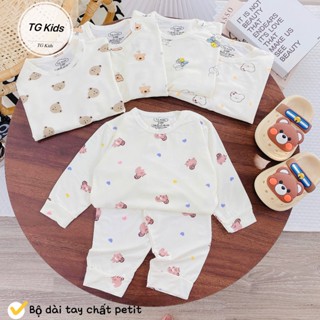 (MS251)Bộ dài tay cho bé thu đông chất peptit siêu xịn