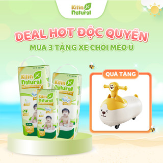 Tặng xe chòi mèo ú khi mua combo 3 bịch tã bỉm Kitin Natural siêu mỏng thoáng, thấm hút cho bé