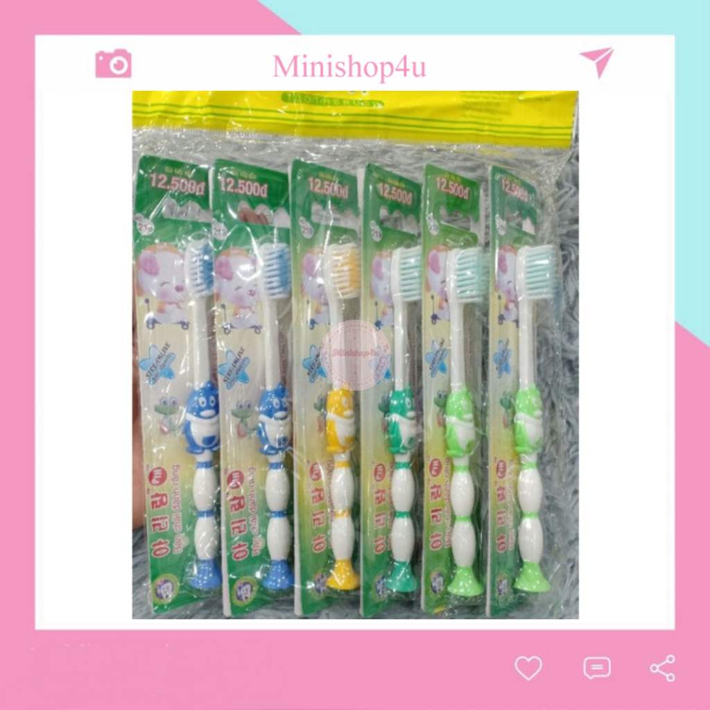 Sỉ 10 vỉ bàn chải đánh răng trẻ em( vỉ 12 chiếc )
