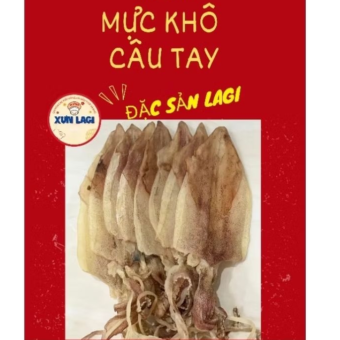 Mực Khô Bình Thuận câu tay 1 con, mực cắt khô size 8 con 500Gr, XƯN LAGI Hải Sản Khô