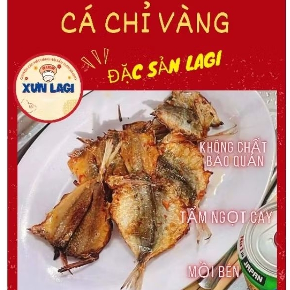 Khô Cá Chỉ Vàng tẩm ướp chuẩn vị, Cá chỉ vàng khô loại 1 kg